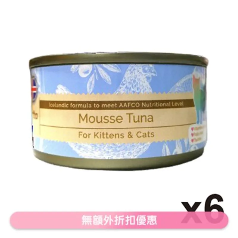 ASTKATTA 全天然純吞拿魚慕絲 幼貓,成貓主食罐頭 (80gx6) Astkatta