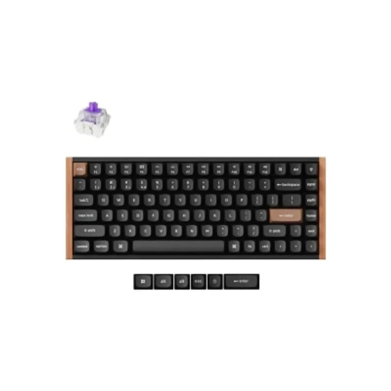Keychron K2 HE 磁軸無線機械鍵盤- Gateron 雙軌磁軸 (木製框架)