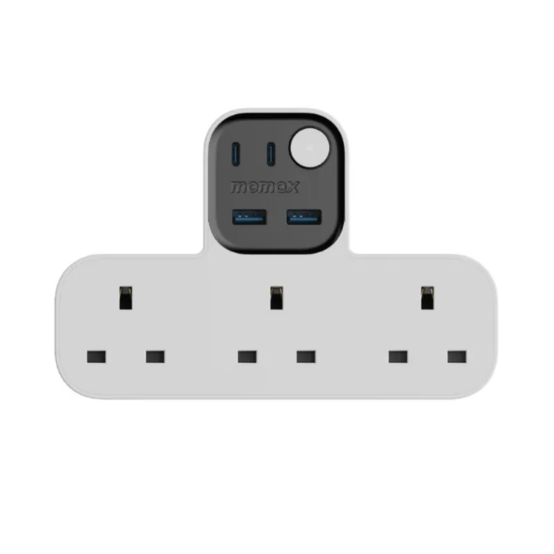 MOMAX 1-Charge Work Flow 35W 3位T型插座 2*USB + 2*Type-C 白