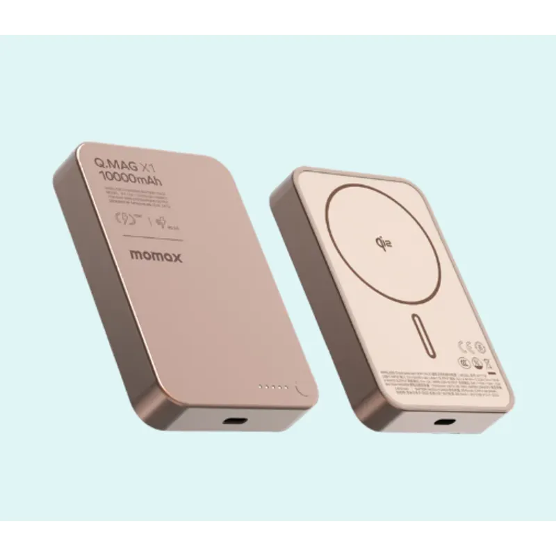 MOMAX Q.Mag X1 Qi2 超薄磁吸無線充電電源 10000mAh 沙漠金