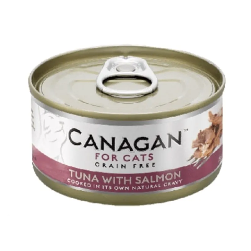 Canagan [WL75] 貓用無穀物吞拿魚+三文魚配方罐頭 75g