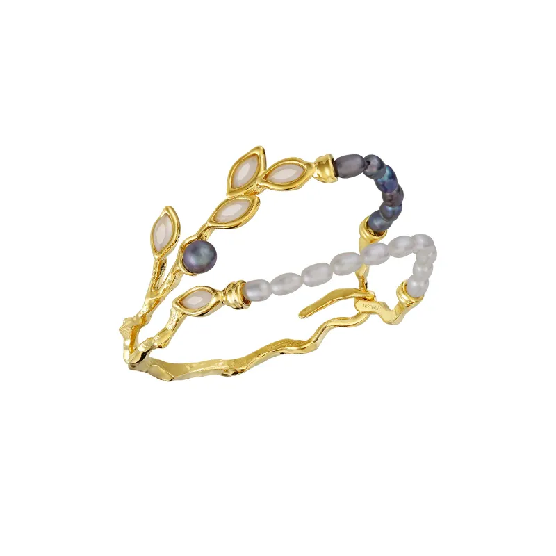 Olive Branch Pearl Bracelet