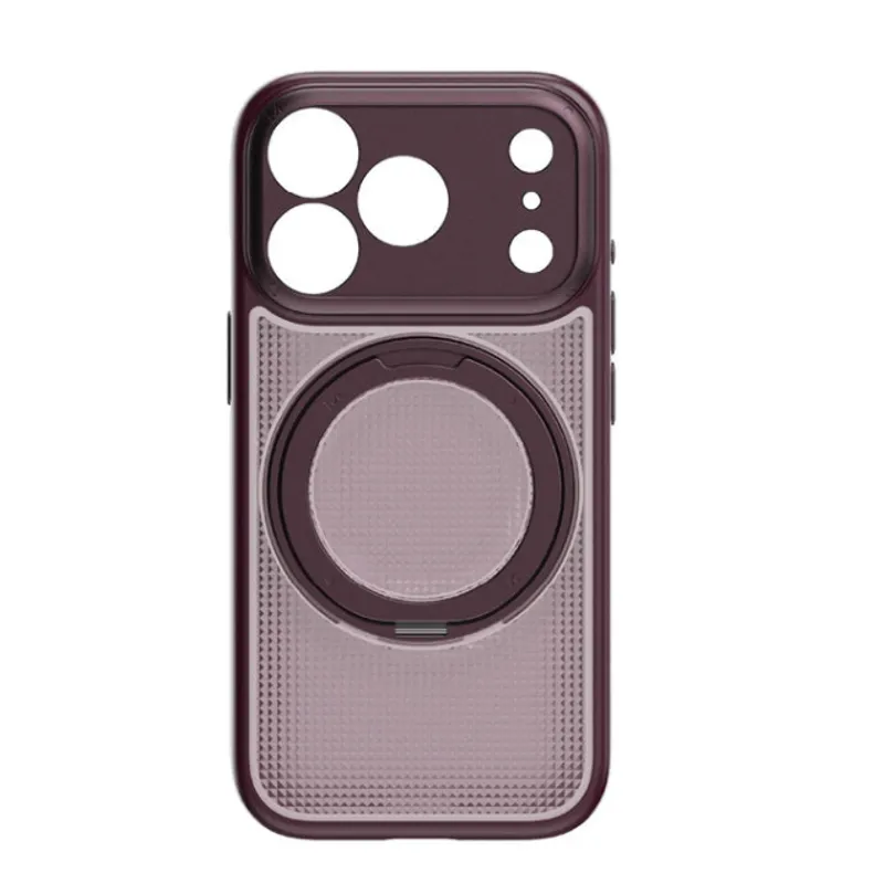 MOMAX iPhone 18 Pro SOMA Crystal Roller Case 磁吸保護殼 暮櫻紅