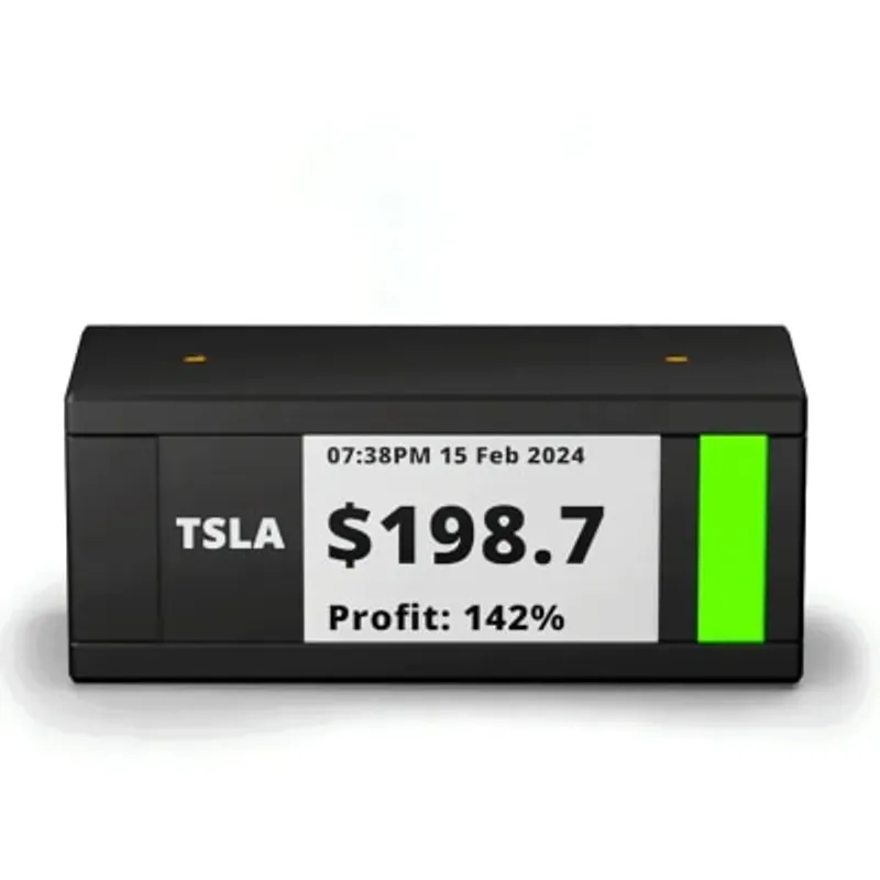 TickrMeter E-Ink Stock Ticker 桌面股價顯示器
