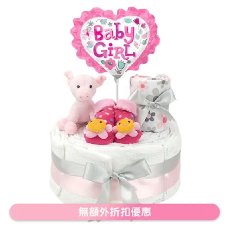 The Gift 1 層尿片蛋糕 WSGM1T018 (商家直送 - 4個工作天內送到府上)