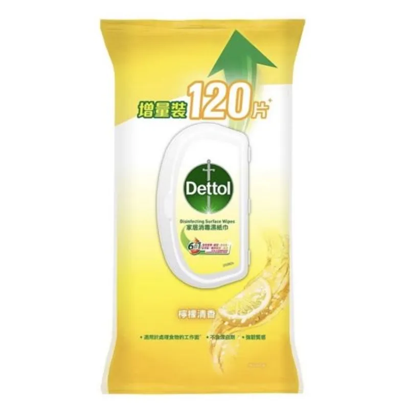 滴露萬用消毒濕紙巾120s(檸檬)